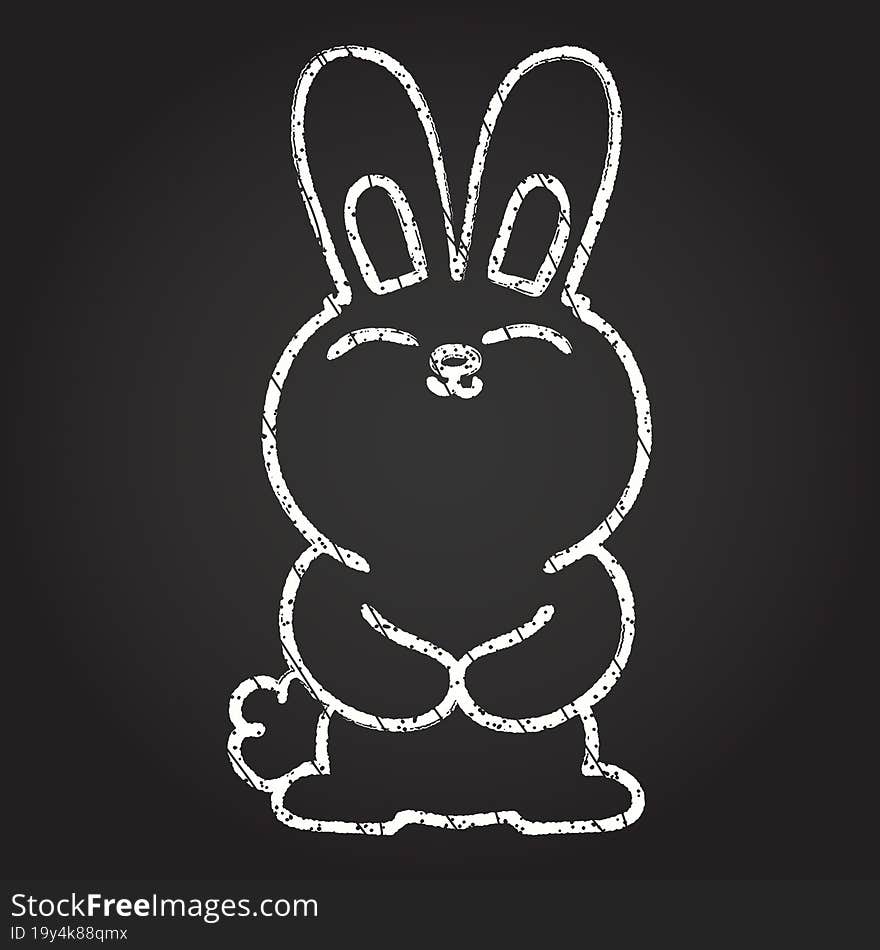 Rabbit Chalk Drawing