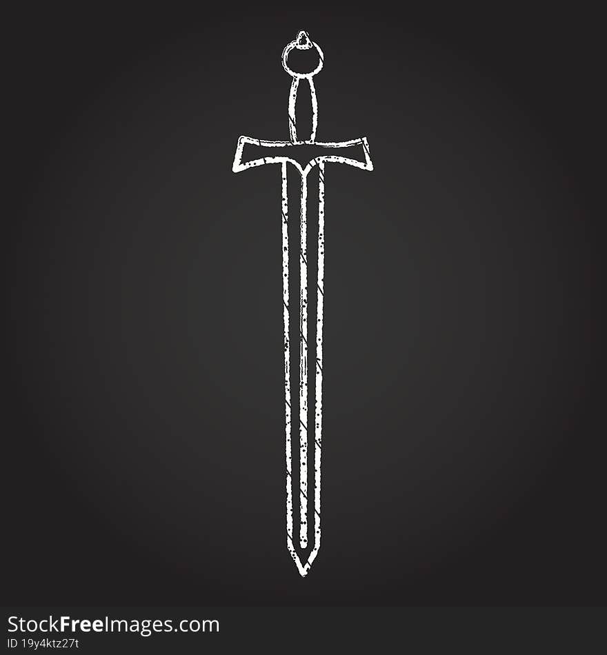 Sword Chalk Drawing