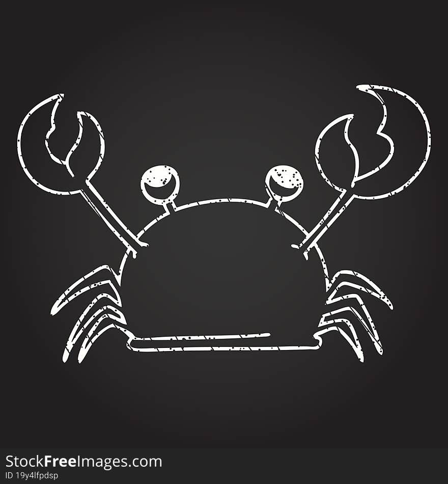 Crab Chalk Drawing