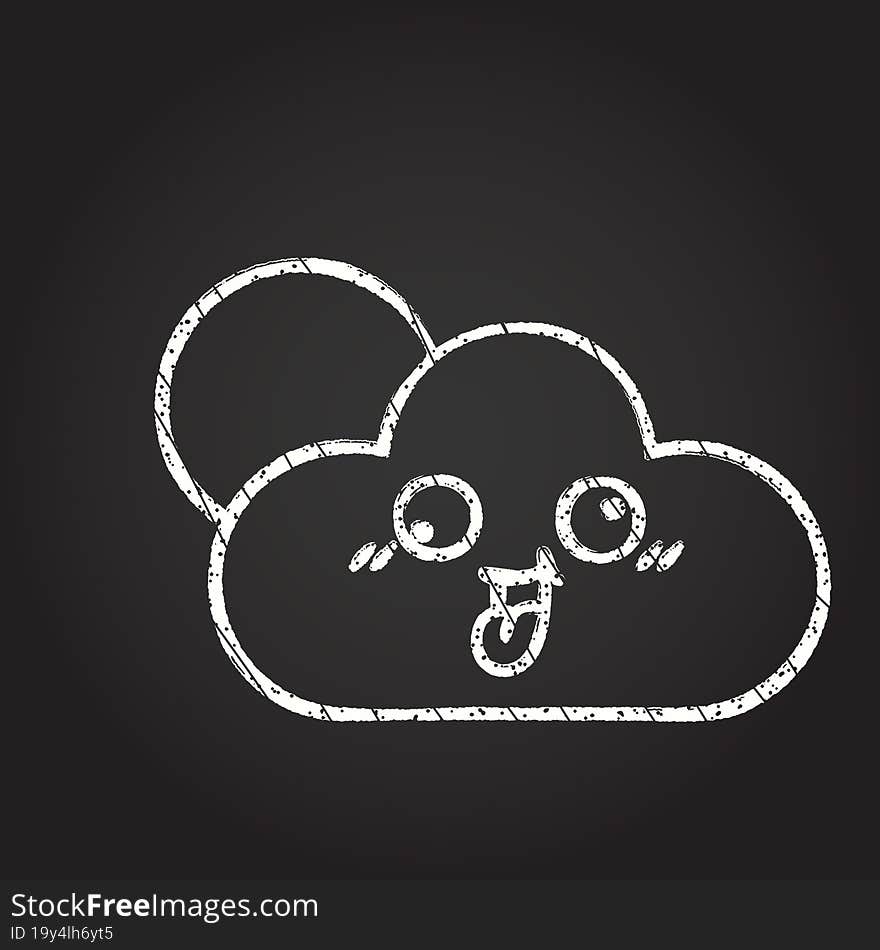 Cloud Chalk Drawing