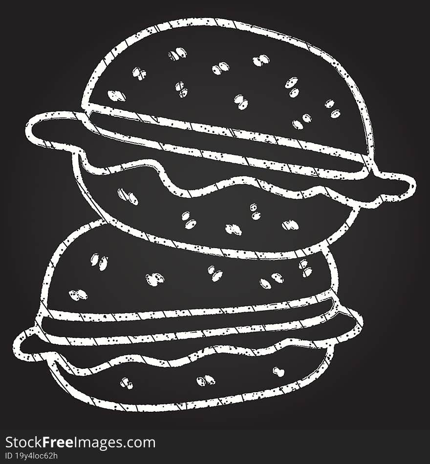 Sandwiches Chalk Drawing