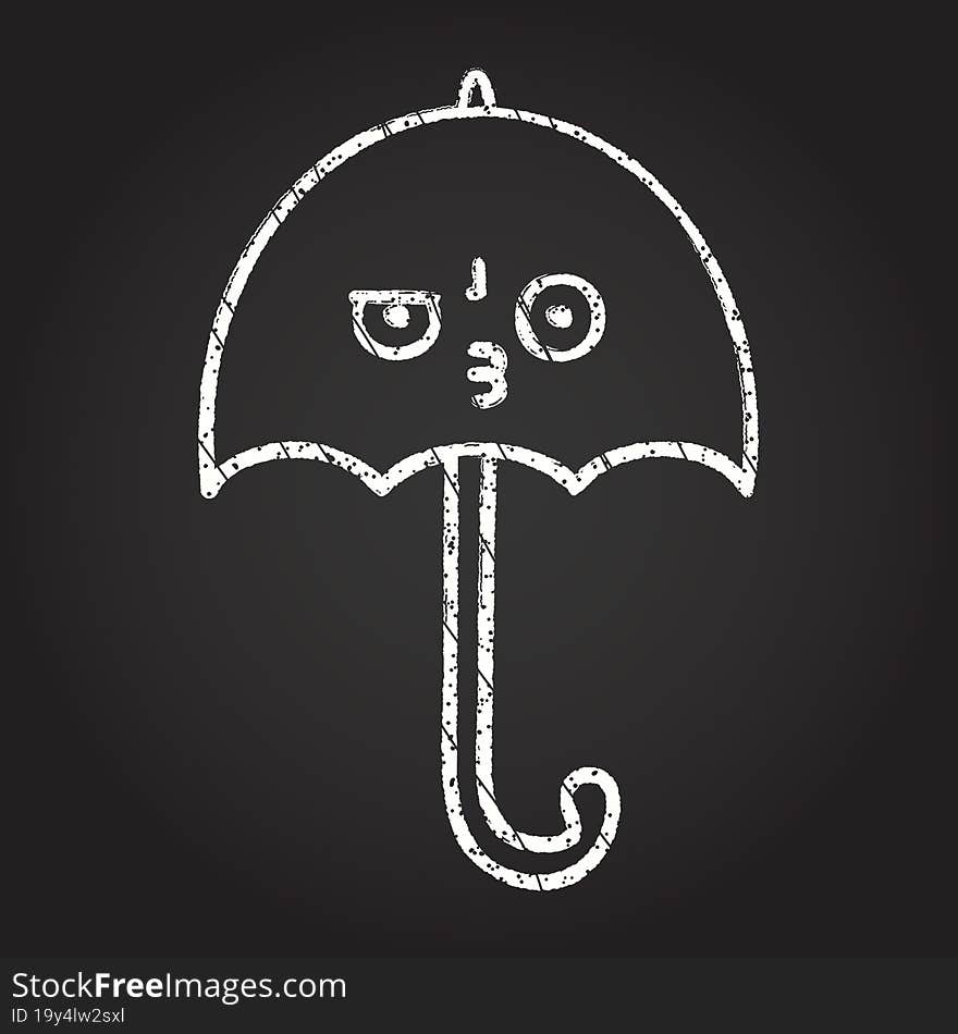 Umbrella Chalk Drawing