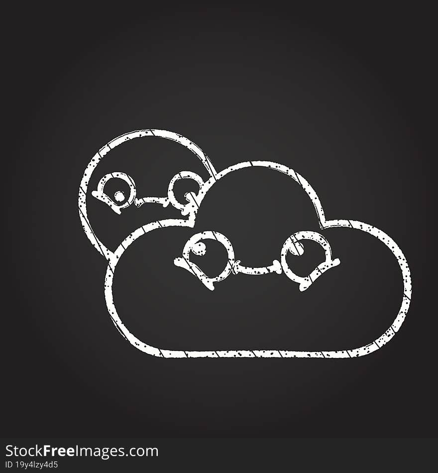 Cloud Chalk Drawing