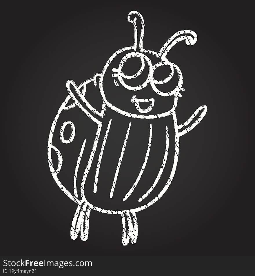 Beetle Chalk Drawing