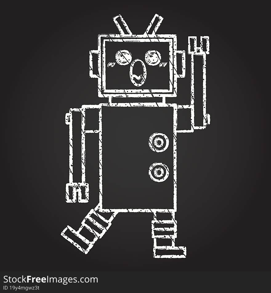 Robot Chalk Drawing