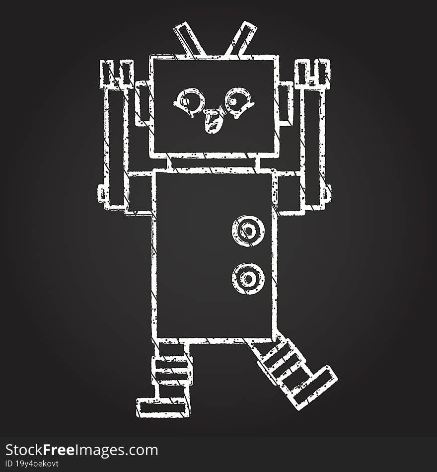 Robot Chalk Drawing