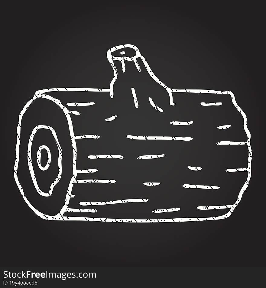 Log Chalk Drawing