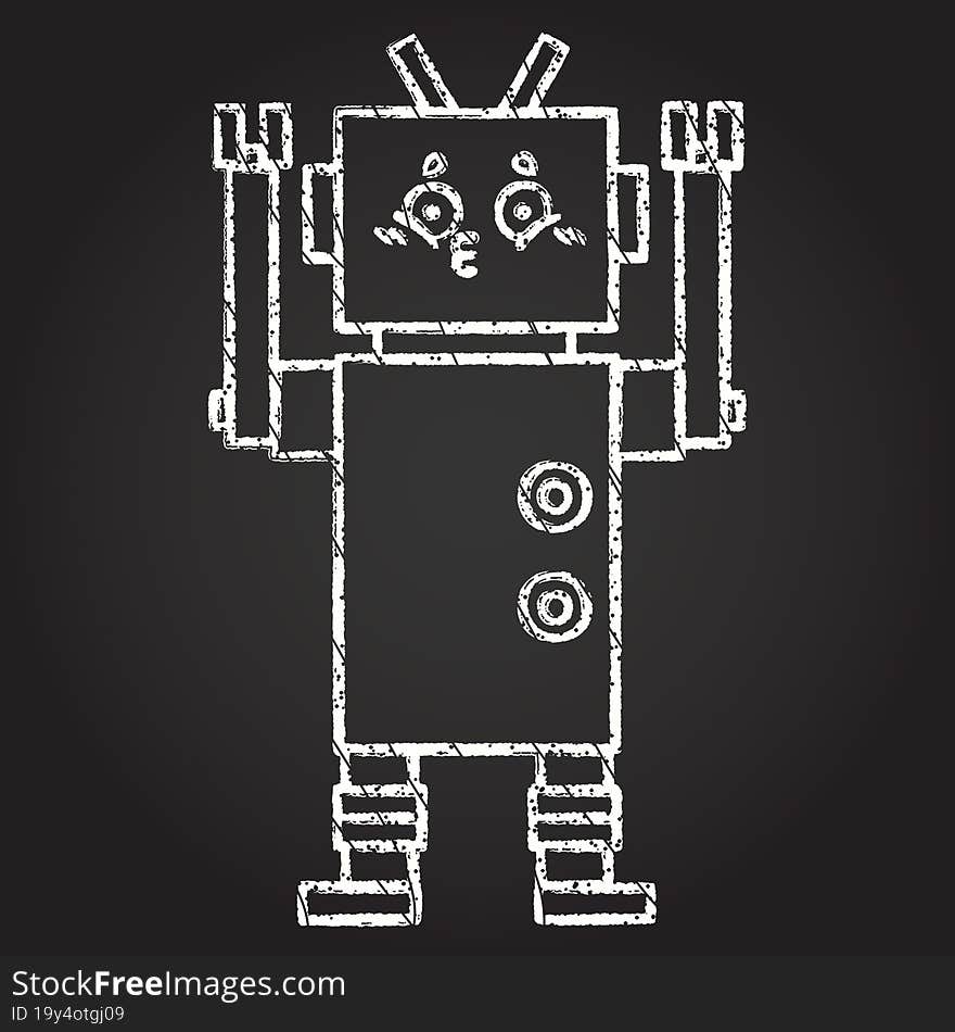 Robot Chalk Drawing