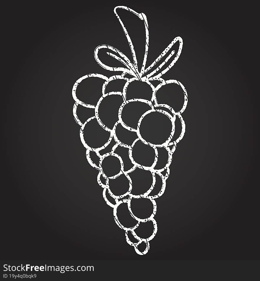 Grapes Chalk Drawing