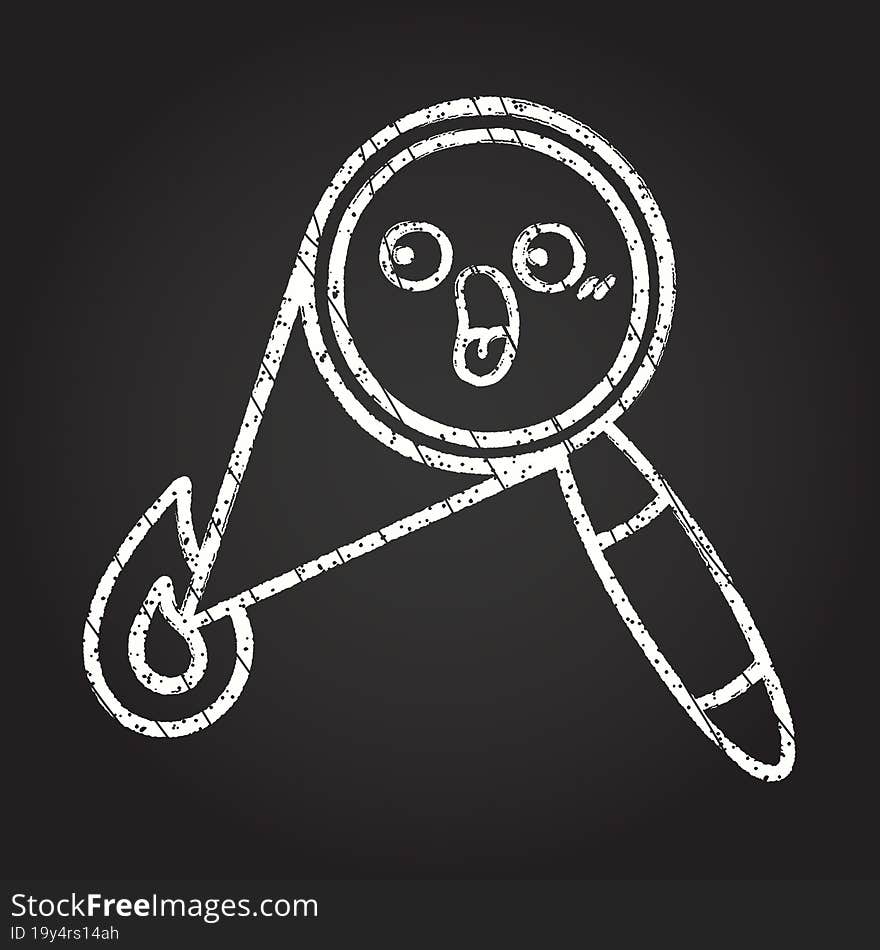 Magnifying Glass Chalk Drawing