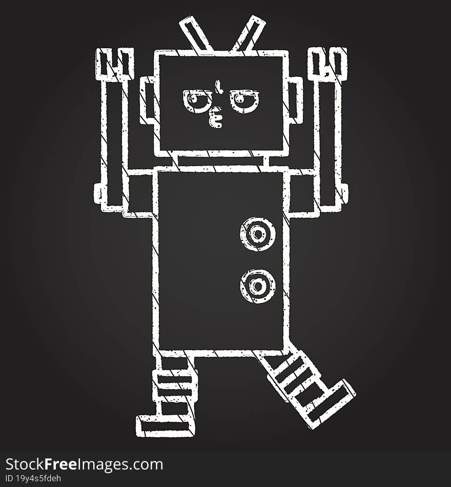 Robot Chalk Drawing