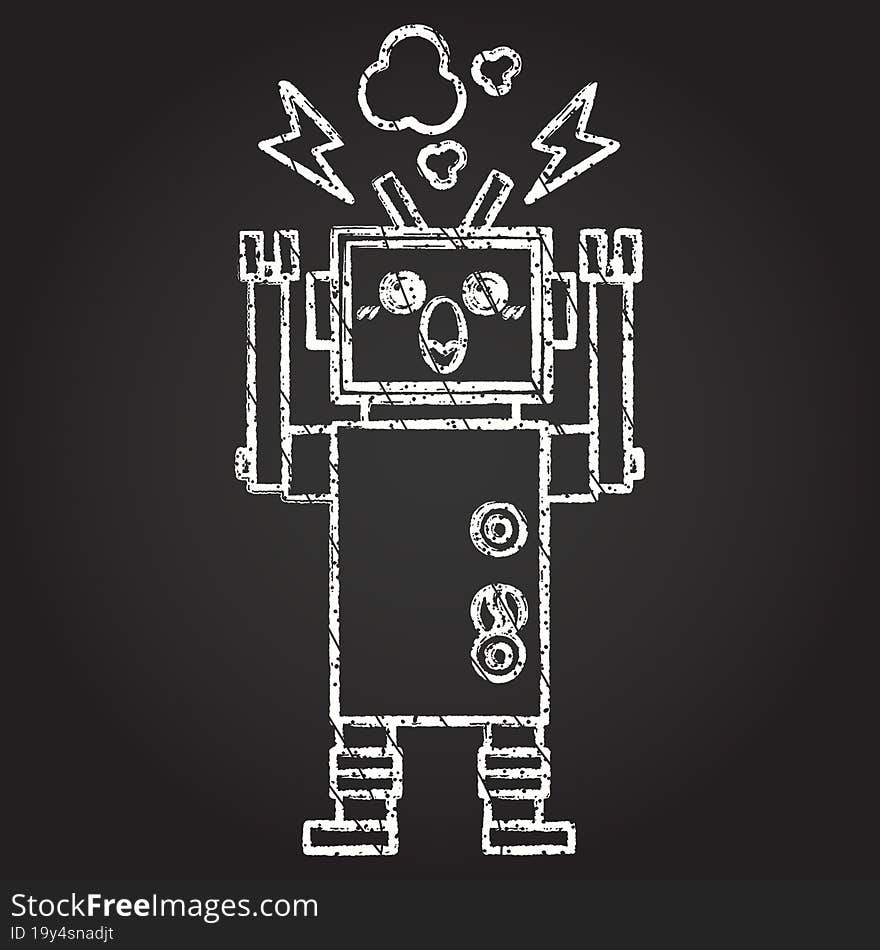 Robot Chalk Drawing