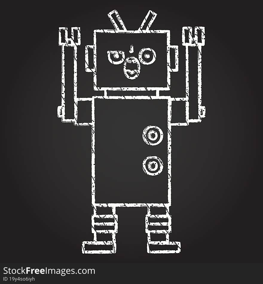 Robot Chalk Drawing