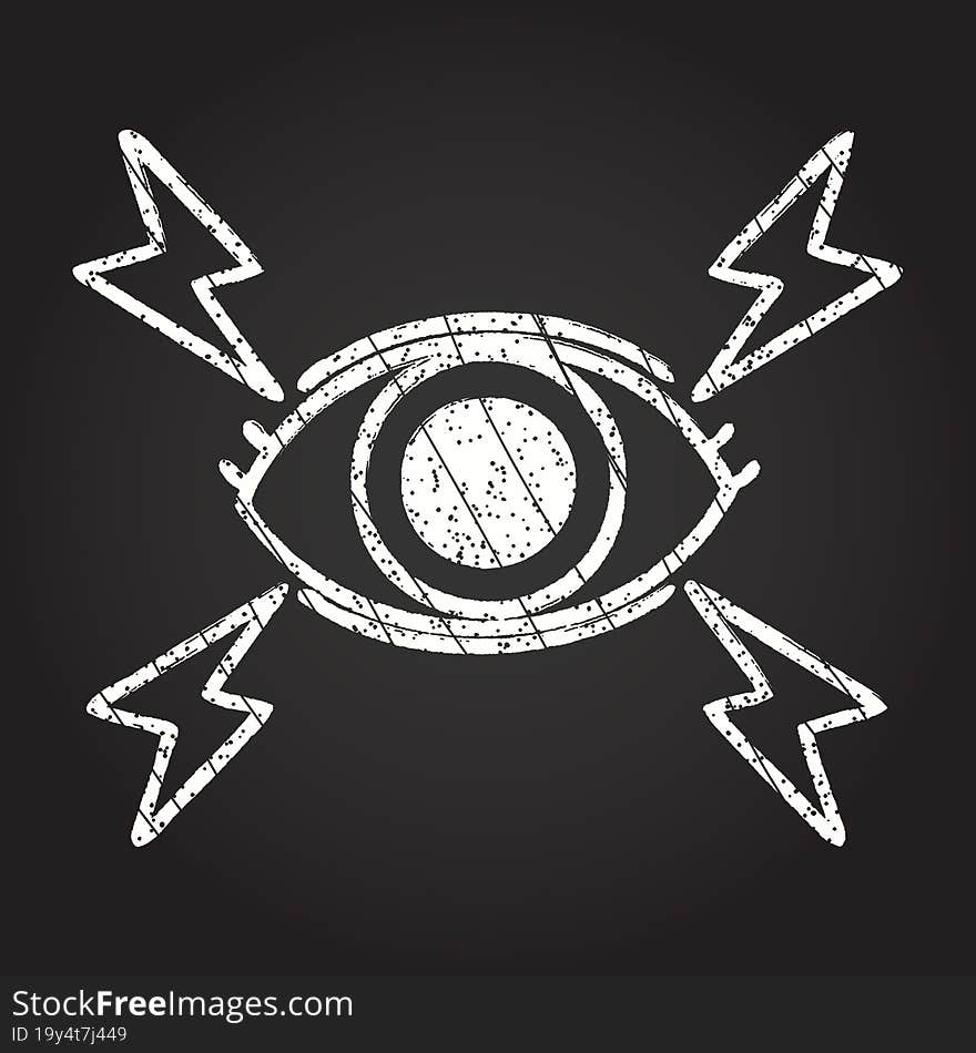 Occult Eye Chalk Drawing