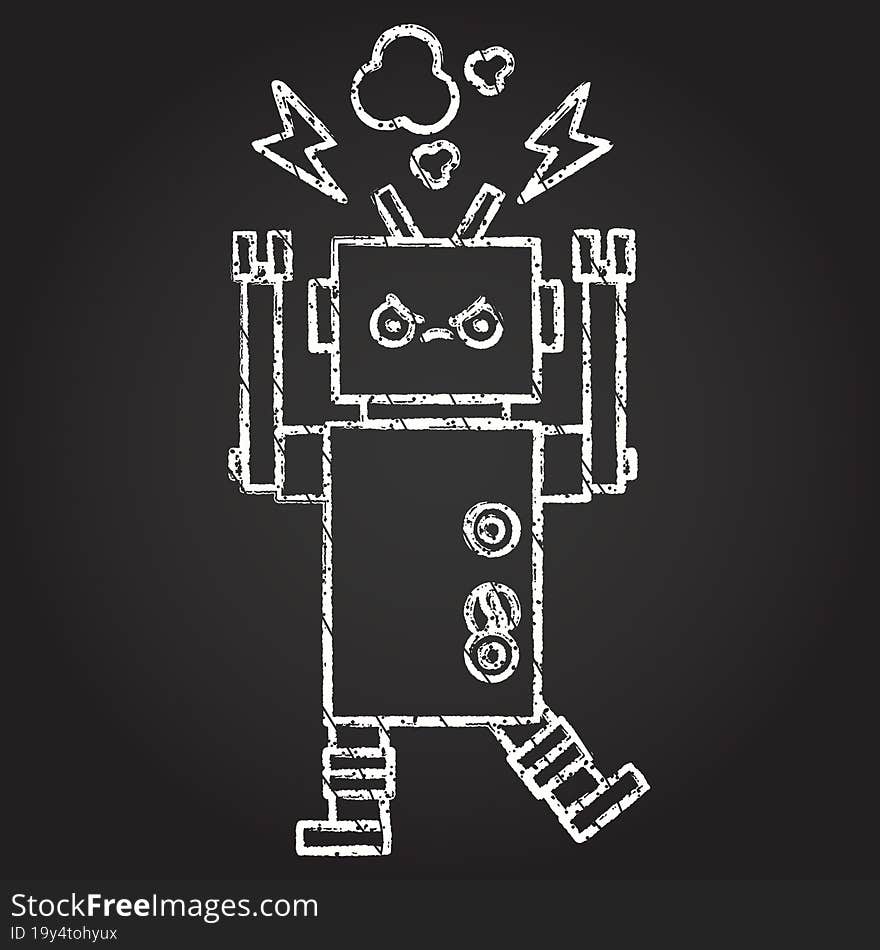 Robot Chalk Drawing