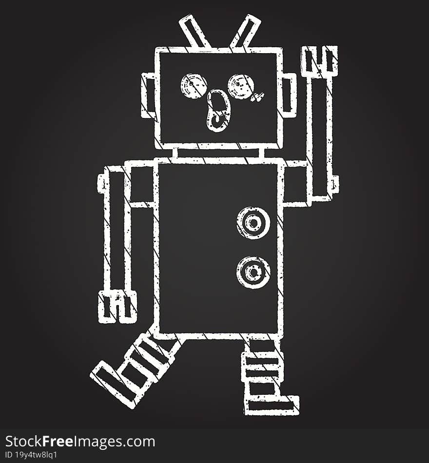 Robot Chalk Drawing