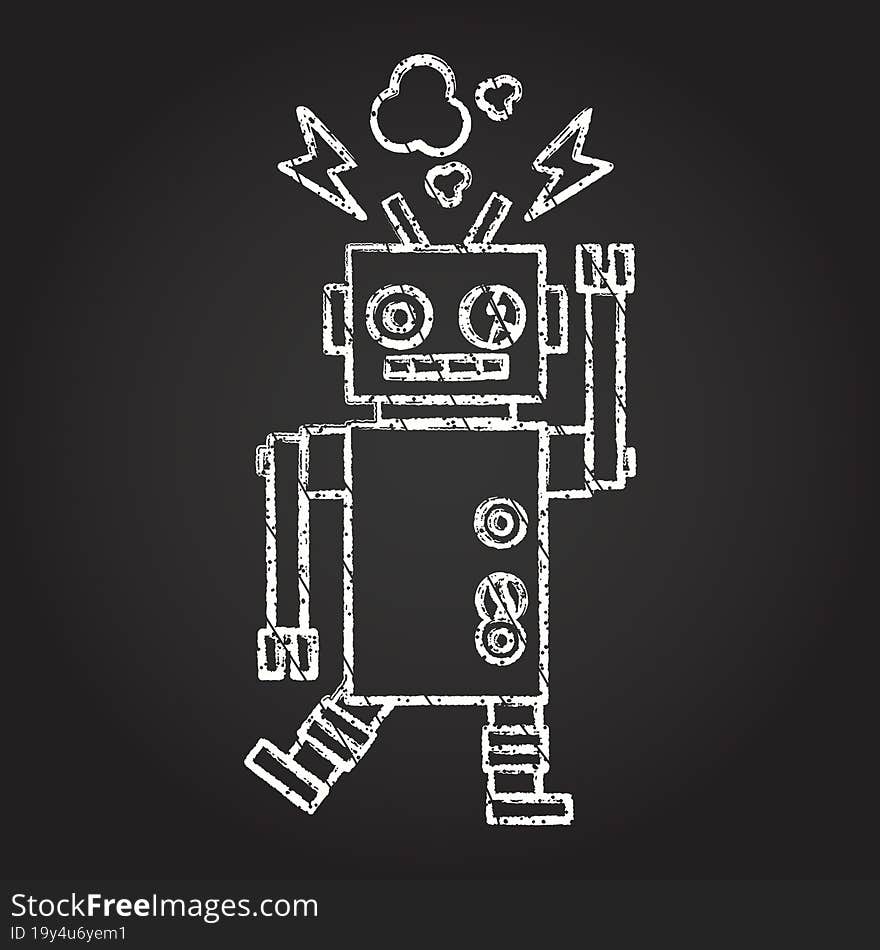 Robot Chalk Drawing