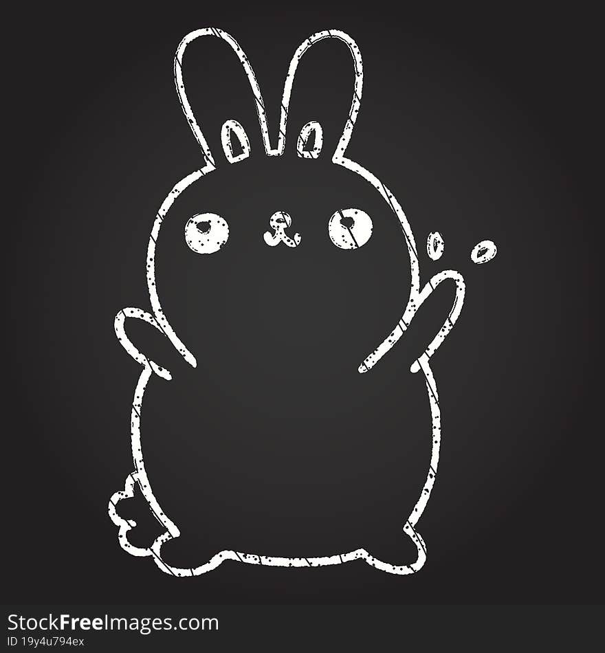 Rabbit Chalk Drawing