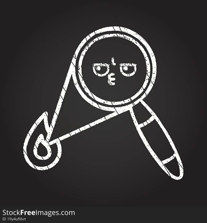 Magnifying Glass Chalk Drawing