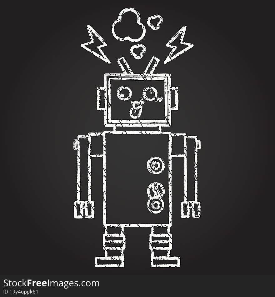 Robot Chalk Drawing