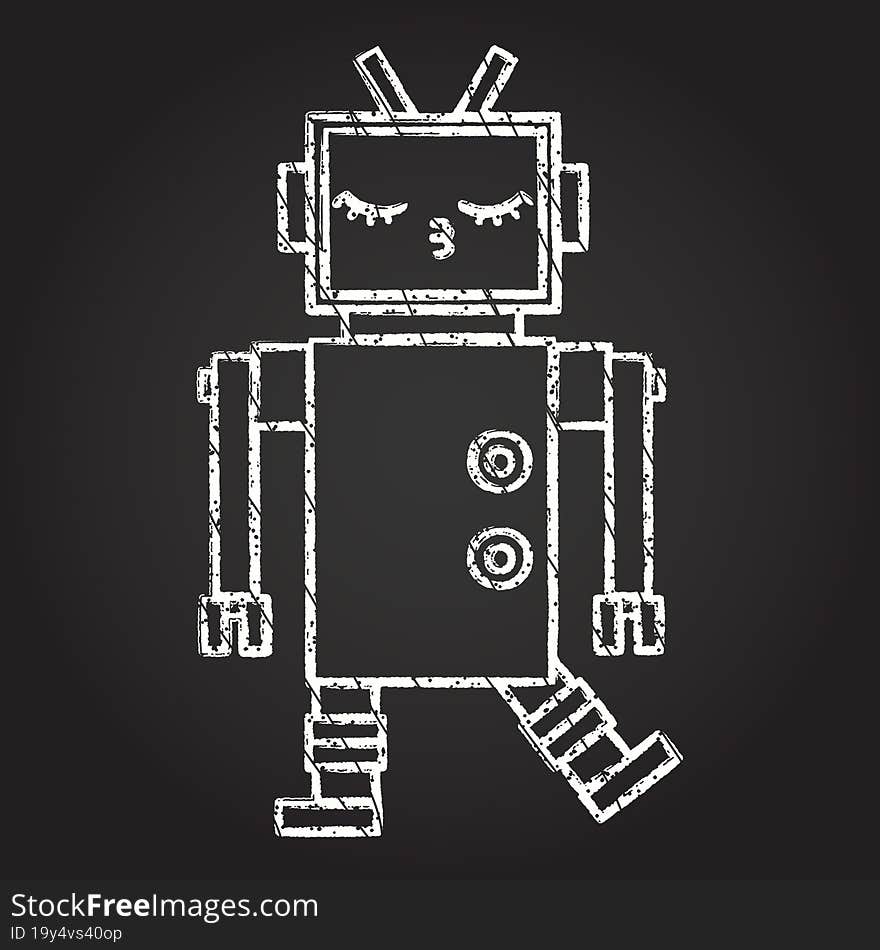 Robot Chalk Drawing