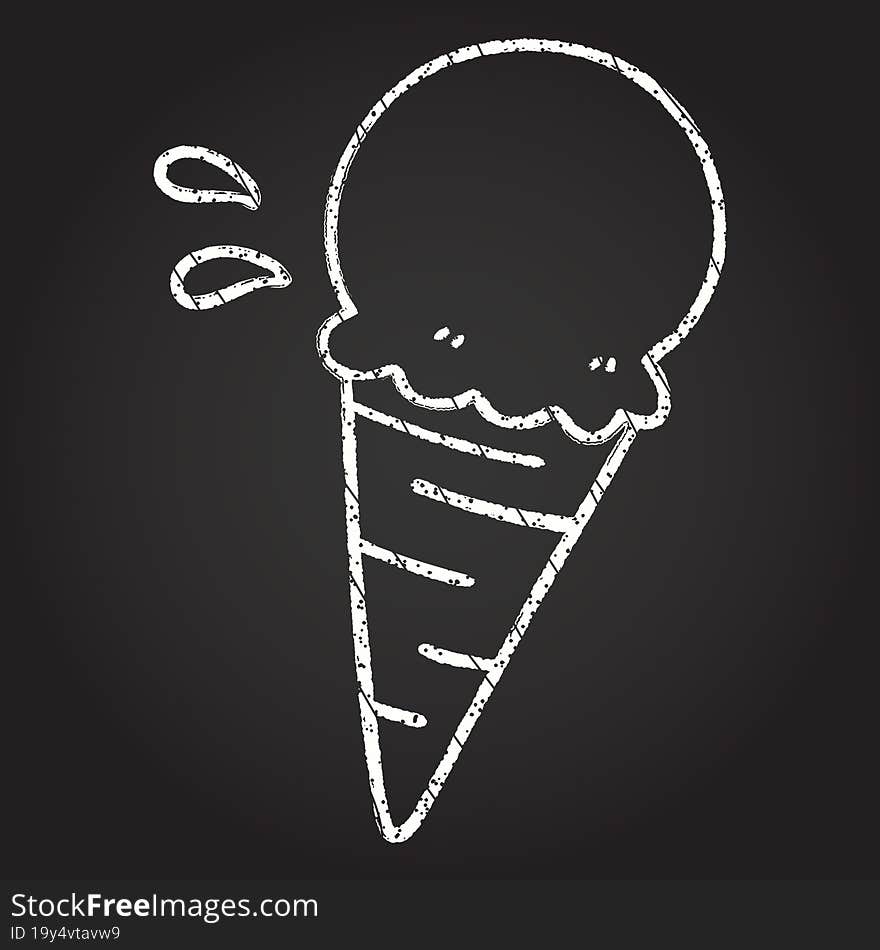 Ice Cream Chalk Drawing