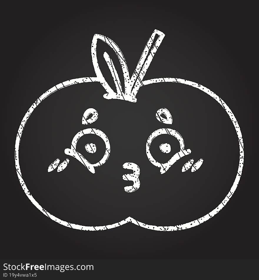 Apple Chalk Drawing