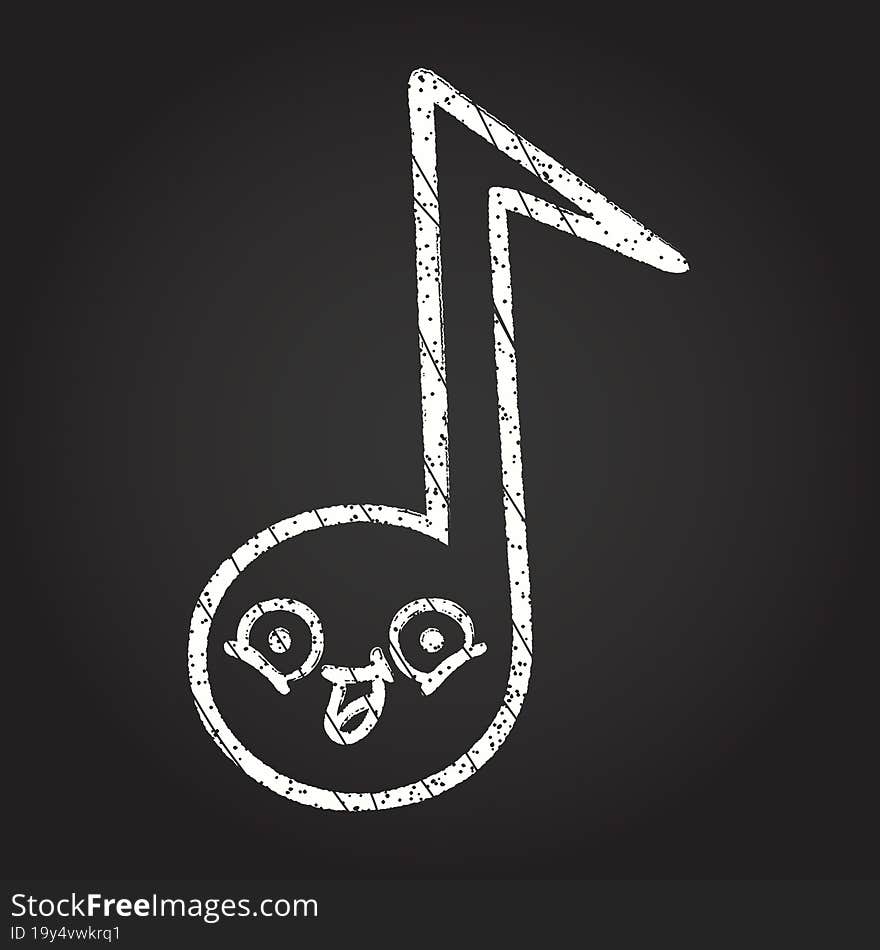 Music Note Chalk Drawing