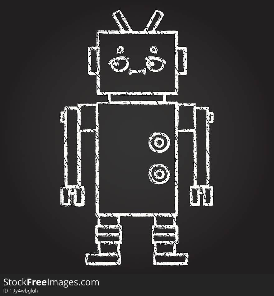 Robot Chalk Drawing