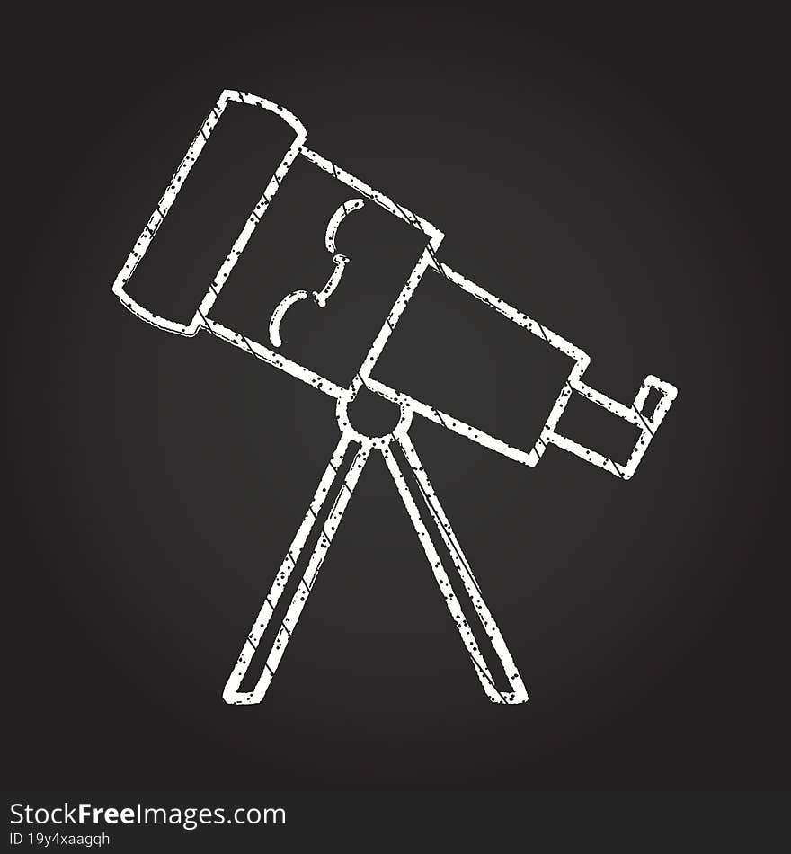 Telescope Chalk Drawing