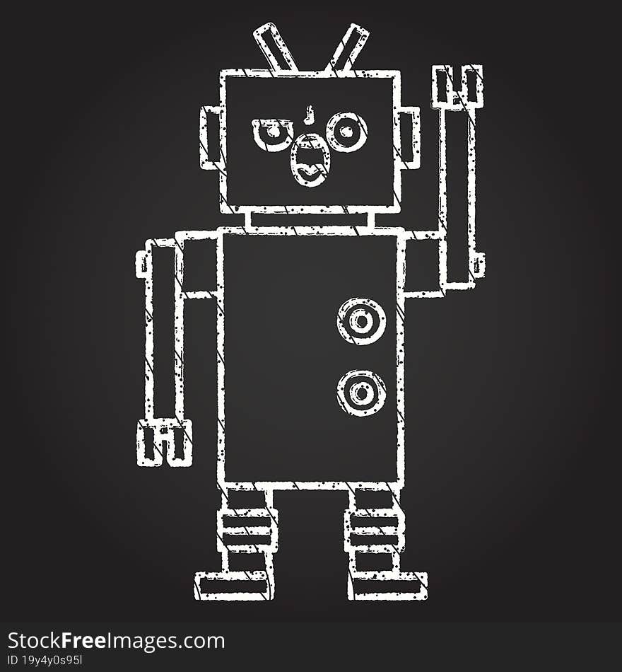 Robot Chalk Drawing