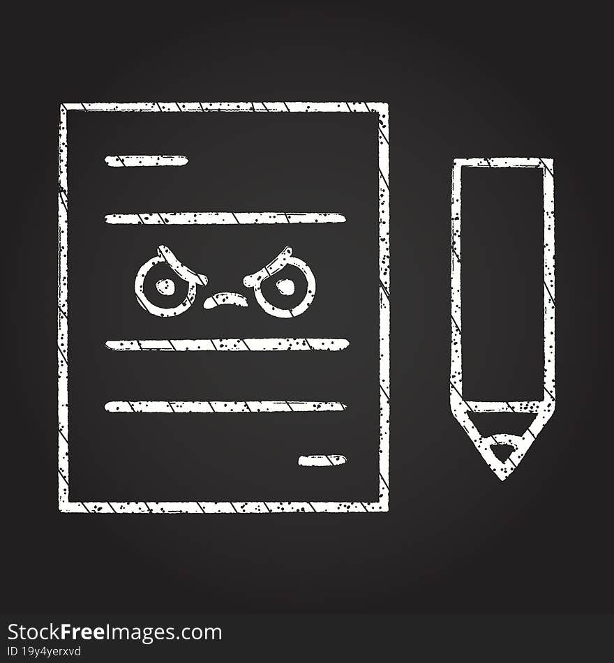 Angry Letter Chalk Drawing