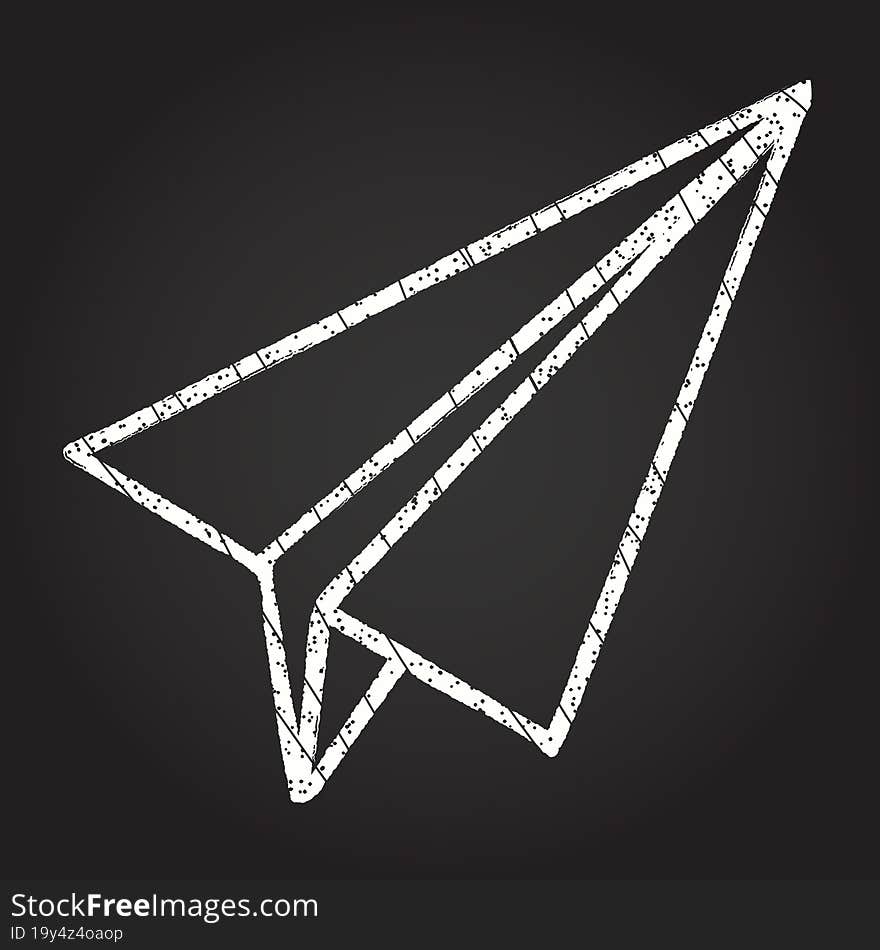 Paper Airplane Chalk Drawing