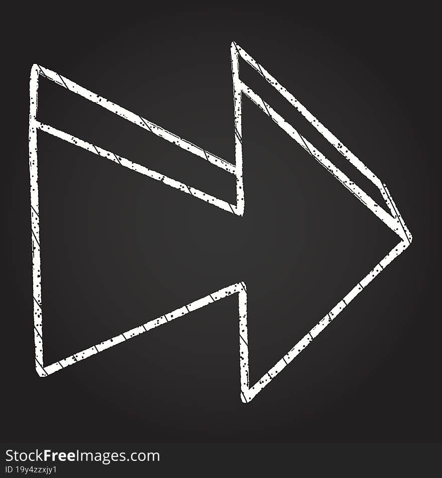 Pointing Arrow Chalk Drawing