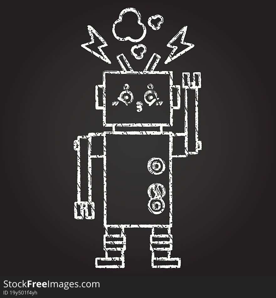 Robot Chalk Drawing