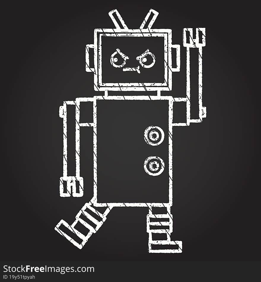 Robot Chalk Drawing