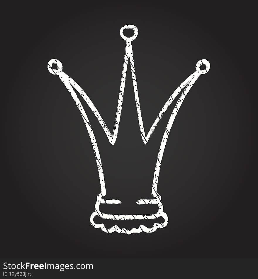 Tall Crown Chalk Drawing