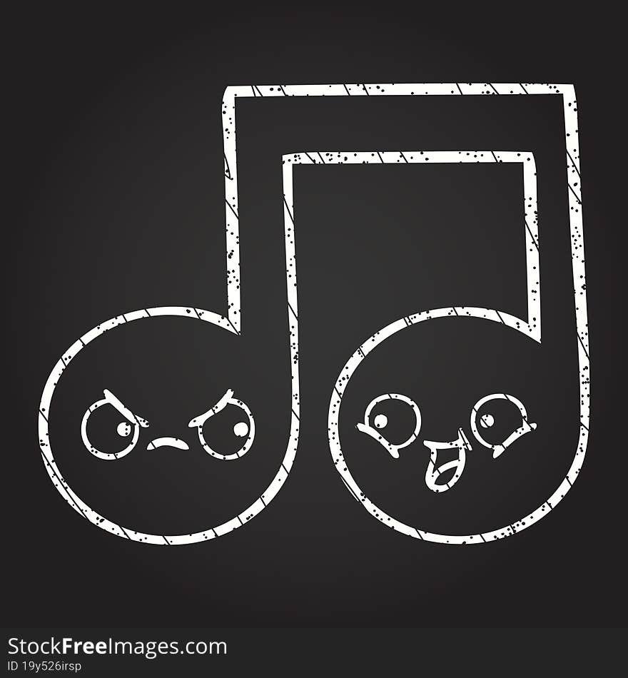 Music Note Chalk Drawing