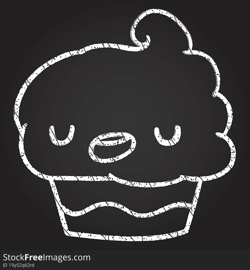 Cupcake Chalk Drawing