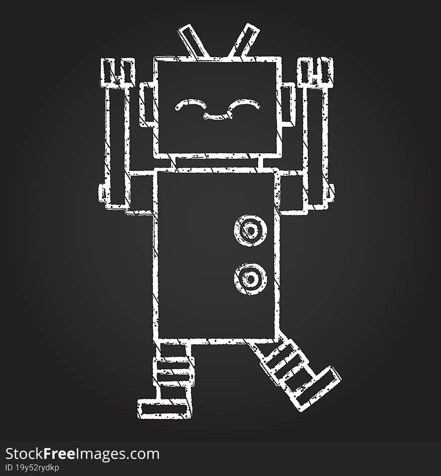 Robot Chalk Drawing