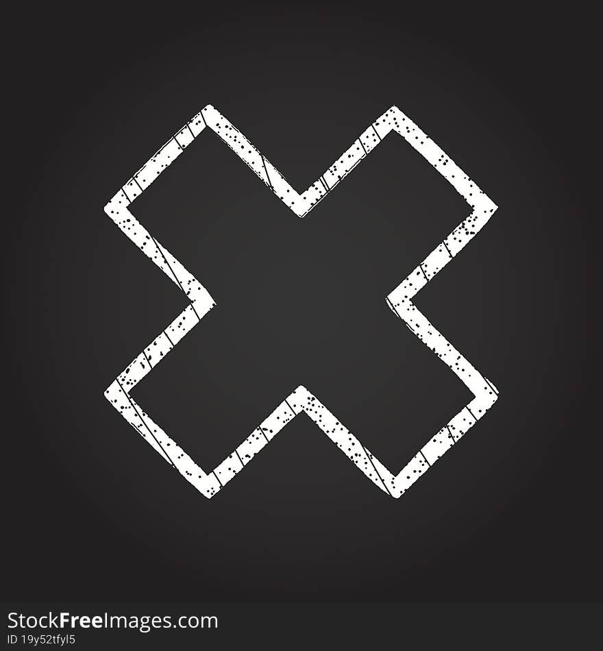 Multiplication Symbol Chalk Drawing