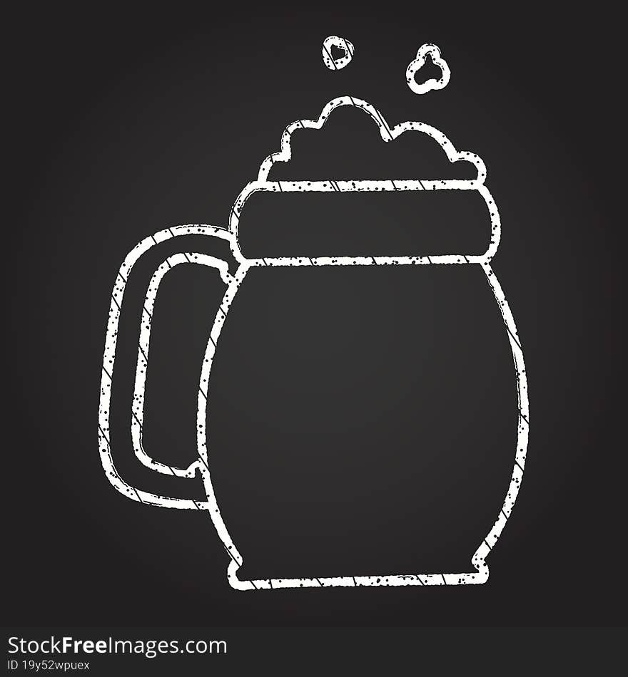 Ale Pint Chalk Drawing