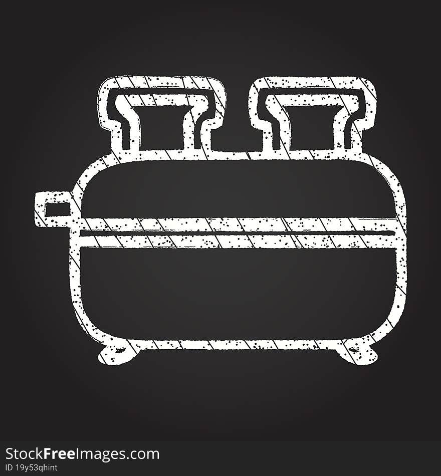 Toaster Chalk Drawing