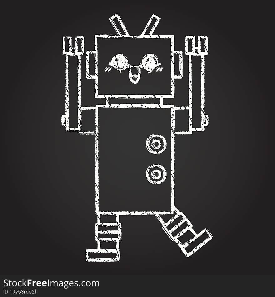 Robot Chalk Drawing