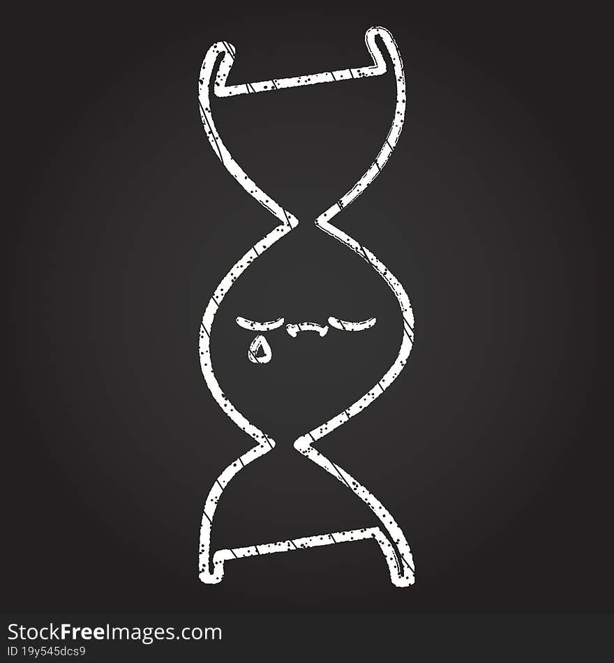 DNA Strand Chalk Drawing