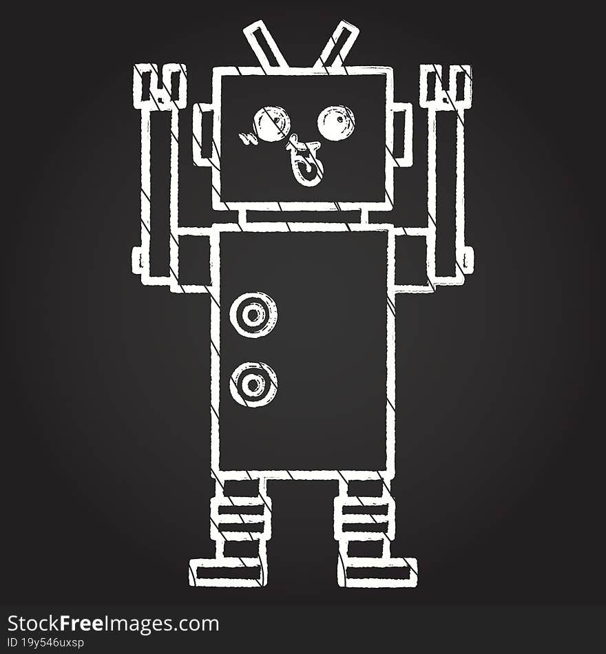 Robot Chalk Drawing