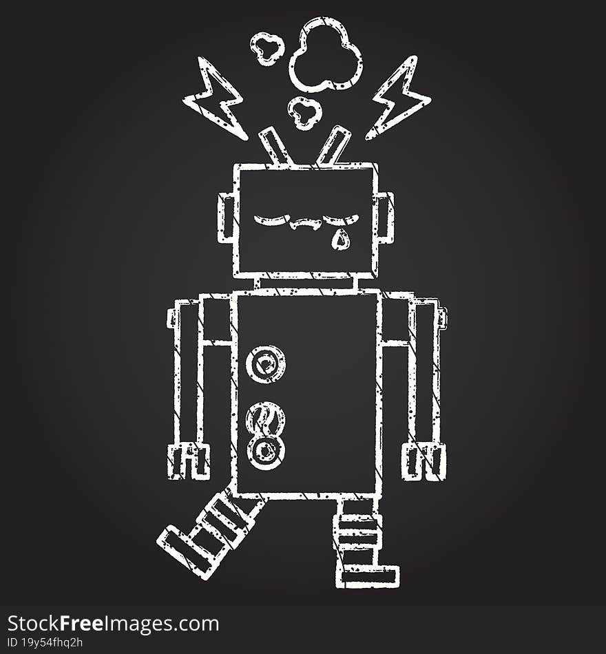 Robot Chalk Drawing