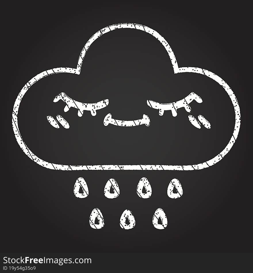 Storm Cloud Chalk Drawing