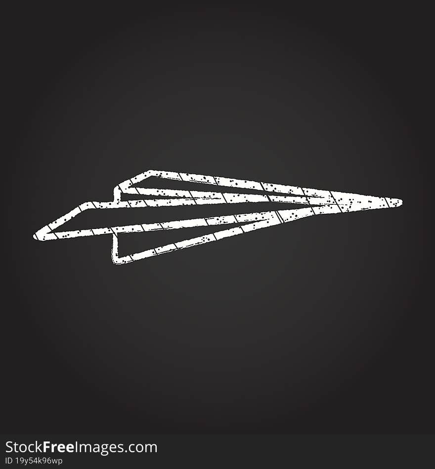 Paper Airplane Chalk Drawing