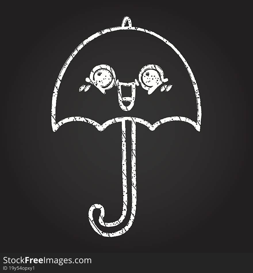 Umbrella Chalk Drawing